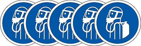ISO Sicherheitsaufkleber Sign - Internationale Nutzung umluftunabhängigem Atemgerät Symbol - Selbstklebende Aufkleber 100mm D