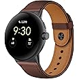 Apawband Leather Band Compatible for Google Pixel Watch Band Replacement Strap Breathable Bracelet Band for Google Pixel Watch Smartwatch Accessories