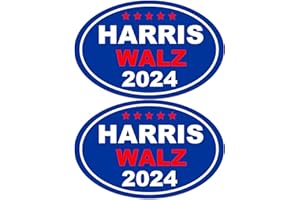 EEDSEE 2 Pack Harris Walz 2024 Magnets Kamala Harris Tim Waltz President 2024 Magnets Vinyl Coat of Arms Auto Bumper Magnet Stickers Fade Proof Waterproof Outdoor Indoor