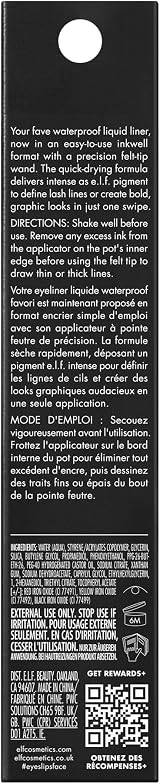 e.l.f. H2O Proof Inkwell Eyeliner Pen High-Pigment Matte Waterproof Vegan view 6