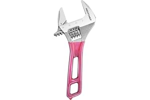 MAXPOWER Wide Jaw Adjustable Wrench, 5 Inch Wide Mouth Jaw Capacity Adjustable Spanner, MAX Opening 25 mm, Metric & SAE Scale