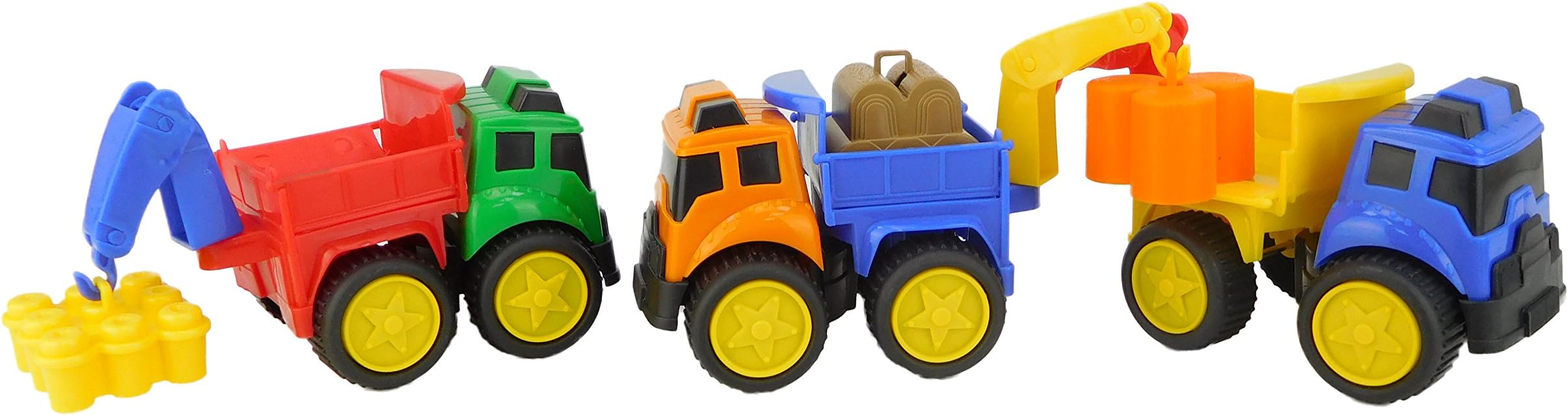 HALSALLS Pack Of 6 - 12cm Toddle Tots Chunky Trucks - Assorted Colours - Party Bag Fillers.
