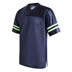 DEHANER Blank Navy Blue Football Jersey for Men
