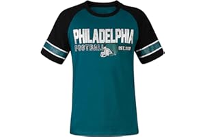 FANSAMER Womens City Football Fans Vintage Sporty V Neck Tee Shirts - Green & Black