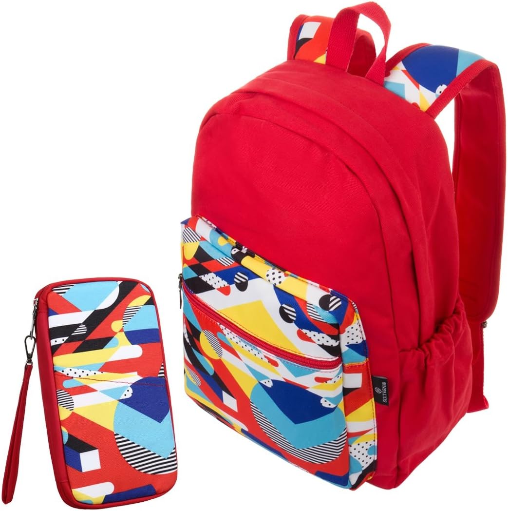 Sixteen18 Casual Padded & Comfortable 15in Laptop and Pouch Bookbag Set