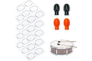 ULUOBO 30 Pieces Drum Dampeners and 4 Pieces Drumstick Dampeners for Silencing Drumming Practice, Silicone drum accessories for Drum and Cymbals Tone Control