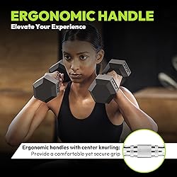 Hex Dumbbell Rubber Encased Strength Training