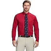 Izod Mens Dress Shirt Regular Fit Long Sleeve Wrinkle Free Stretch Button Down Collar