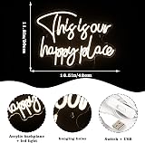 Looklight This is Our Happy Place Neon Sign Warm White Wall Decor view 5