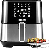 COSORI Air Fryer (100 Recipes, Rack & 4 Skewers, 9 Presets) Oven Oilless Cooker, Preheat/Alarm Reminder, Nonstick Basket, 3.7