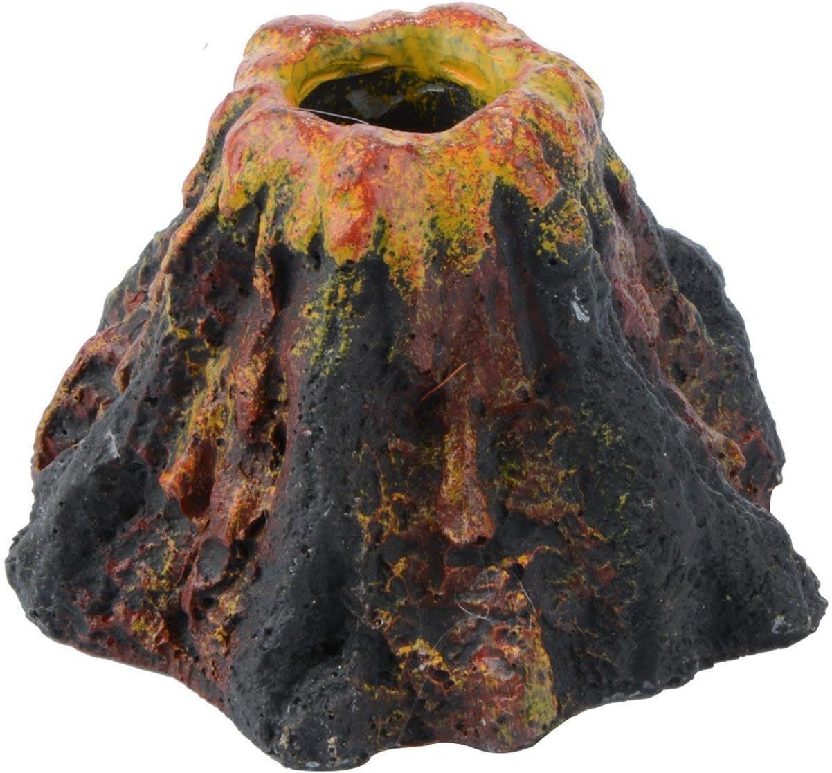 Uotyle Aquarium Resin Volcano Ornament Fish Tank Decoration