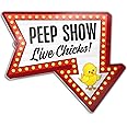 Bigtime Signs Peep Show Live Chicken Decor PVC 11"x9.5''- Chicken Coop Accessories - Chicken Gifts for Chicken Lovers, Chicken Brooder | Funny Chicken Decor for chicken feeder and chicken nesting box