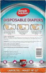 Simple Solution Disposable Dog Diapers Female XL 18-27 in Wetness Indicator view 6