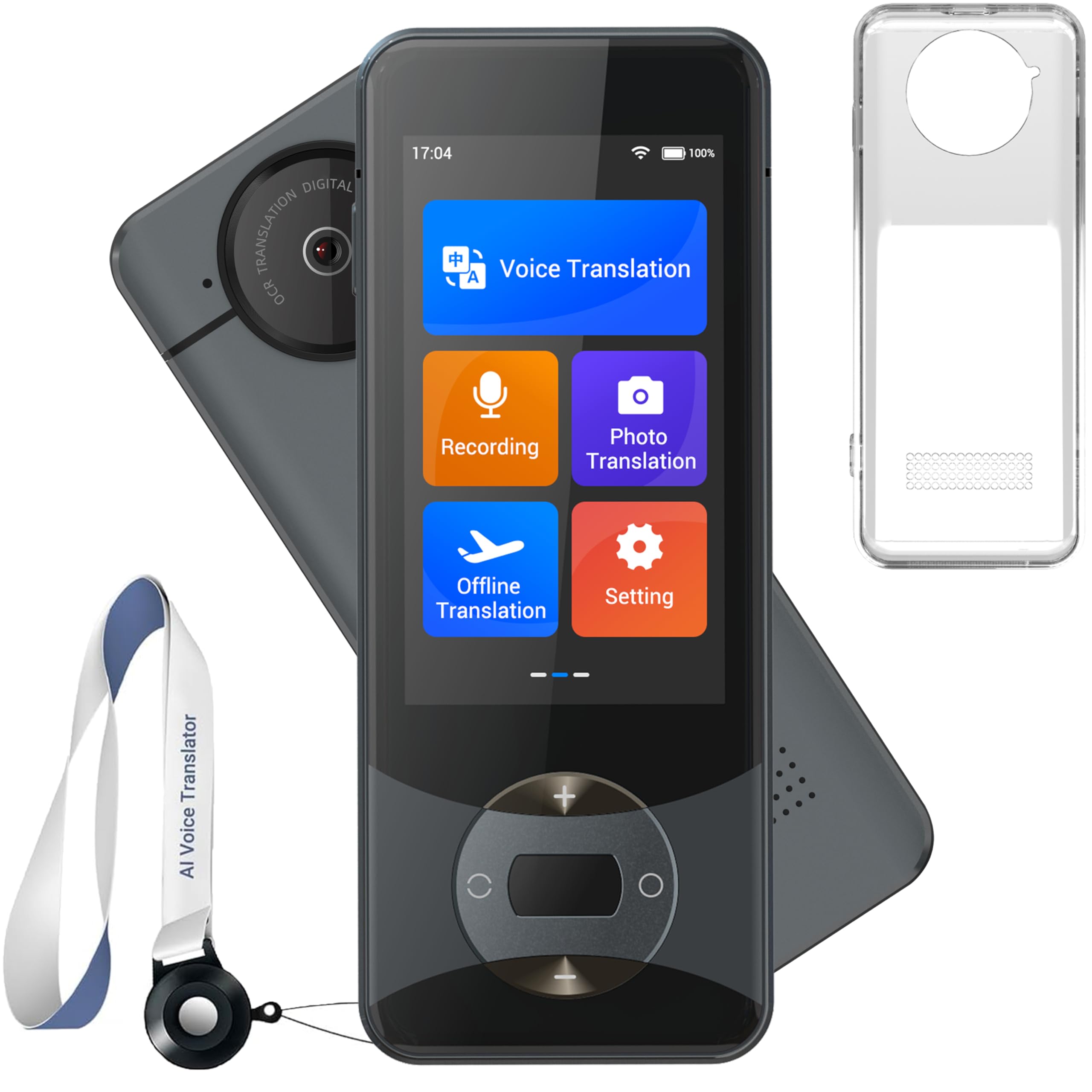 Photo 1 of *UNTESTED*
ANFIER W10 AI Translation Device, Real Time Language Translator No WiFi Needed, Voice Instant Two-Way Translator in 144 Languages & Accents, Offline/Photo/Text Translation for Business Travel (Grey)