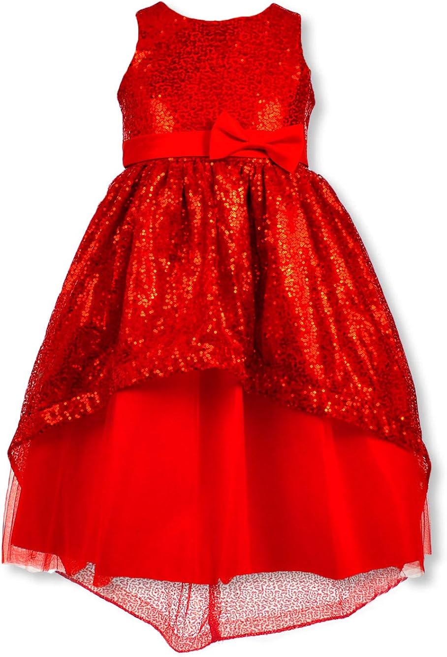 Amazon.com: Pink Butterfly Girls' Glitter Hi-Low Dress: Clothing