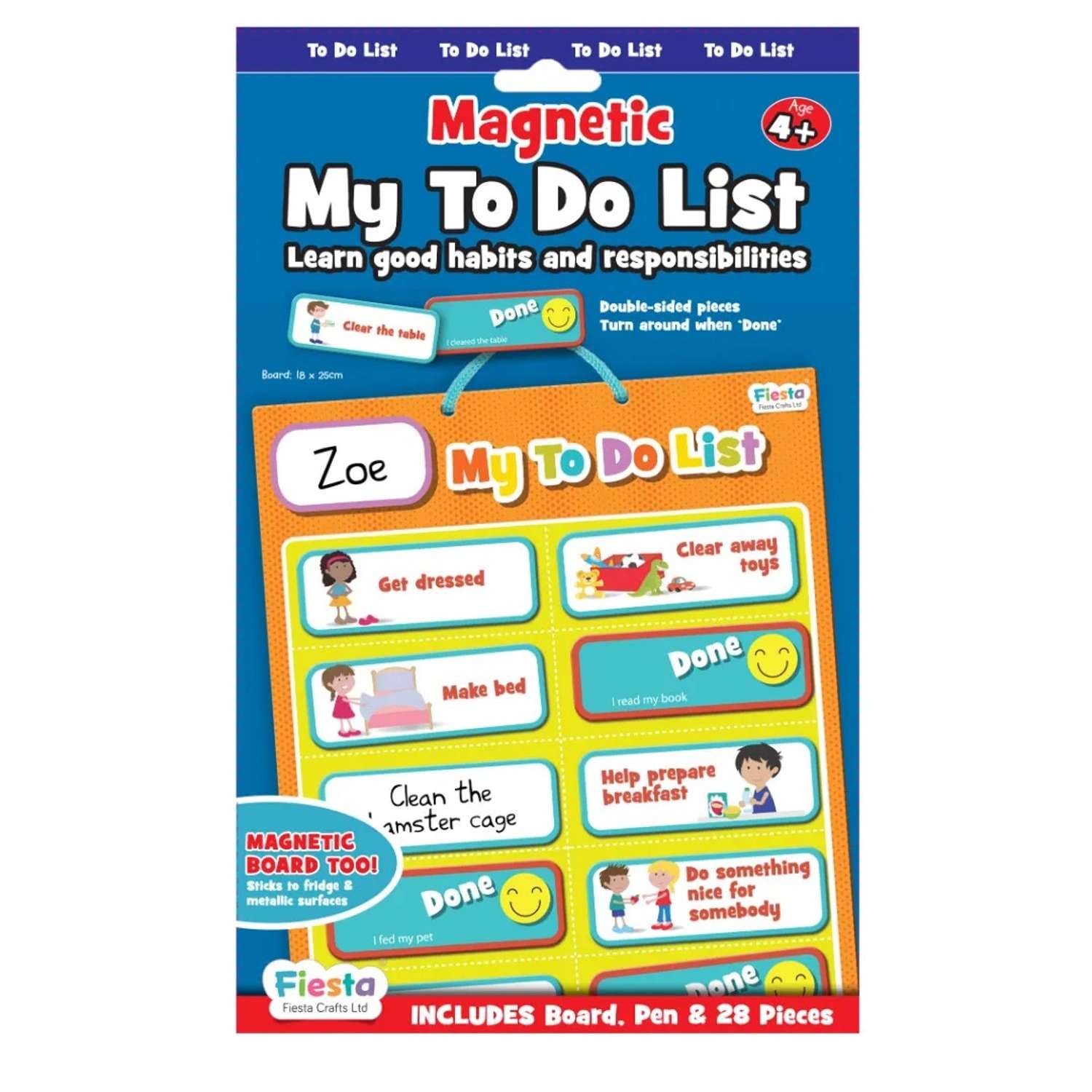 Magnetic My To Do List (T2882) by Fiesta Crafts - Motivation Reward chart - Encourage Good Behaviour By Achieving Tasks - Reward Chart or Achievement Chart