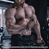Yes4All D Handle Cable Attachment and Rotating Bar Black 350kg Cap view 4