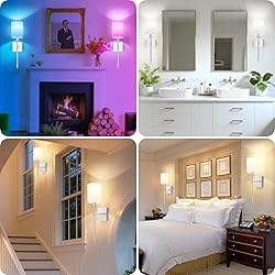 19.9 Inch Battery Operated Wall Sconces Set of 2