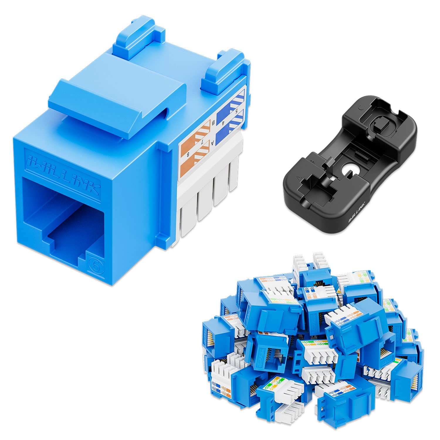 Mua iwillink 10Gbps Cat6 Keystone Jack, RJ45 Keystone Jack 25-Pack and ...