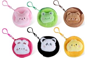 Niceup Mini Stuffed Animals Plush Toys Keychains Coin Bags Purse for Kids Toddlers Loot Bags Fillers Birthday Party Favors