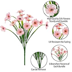 MACTING Artificial Flowers for Outdoors 6 Bundles