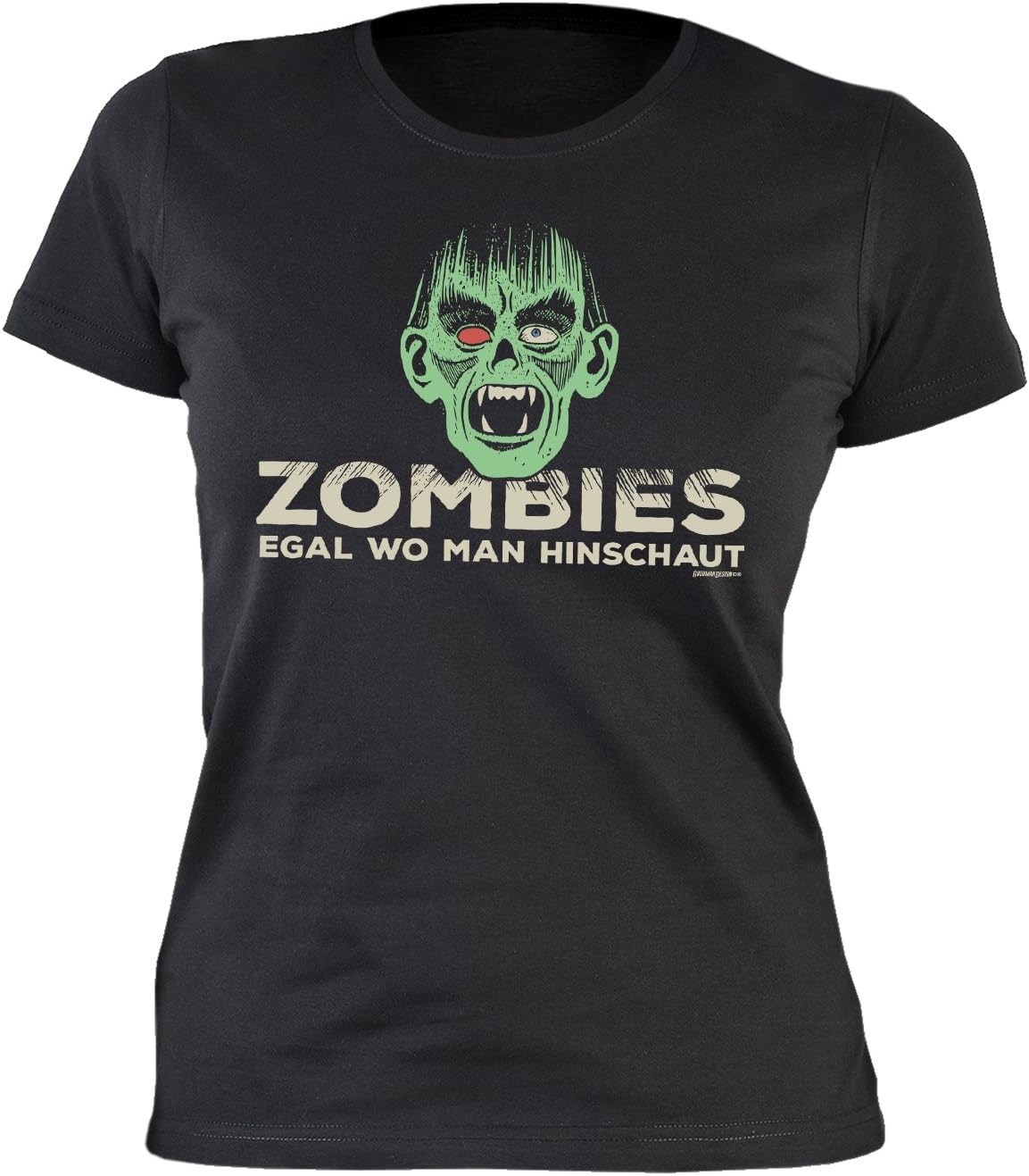 Halloween Damen TShirt Coole Sprüche/Motive für Halloween Zombies