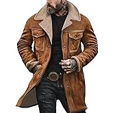 Western Jackets For Men, Cowboy Jacket For Men, Vintage Cowboy Suede Jacket Plush Collar Coats