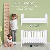 Tutti Bambini Rio 2-in-1 Cot Bed with Top Changer White 0-6y 140x70 view 2