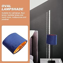 KALLORY Cloth Lamp Shade Oval Shaped Clip-on Lamp