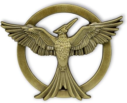 NECA Mockingjay Brosche – Edelstahl, Antikgold/silber, Offizielles Hunger Games Merchandise