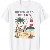 Hilton Head Island SC Beach Bike Lighthouse Souvenir T-Shirt