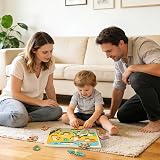 Funsland Wooden Animal Peg Puzzles for Toddlers Montessori Learning view 6