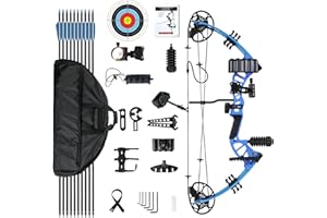 WUXLISTY Compound Bow for Youth, Teenagers and Beginners 15-45LBS Draw Weight, Limbs Made in US, Ready to Shoot, Bow and Arrow Set with All The Archery Accessories