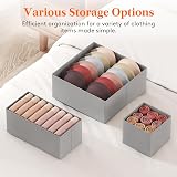 Lifewit 12 Pack Drawer Organisers Foldable Fabric Chest Dividers Light Grey view 3