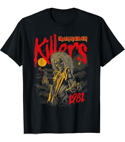Amazon.com: Iron Maiden Music Red and White Killers Mens Short