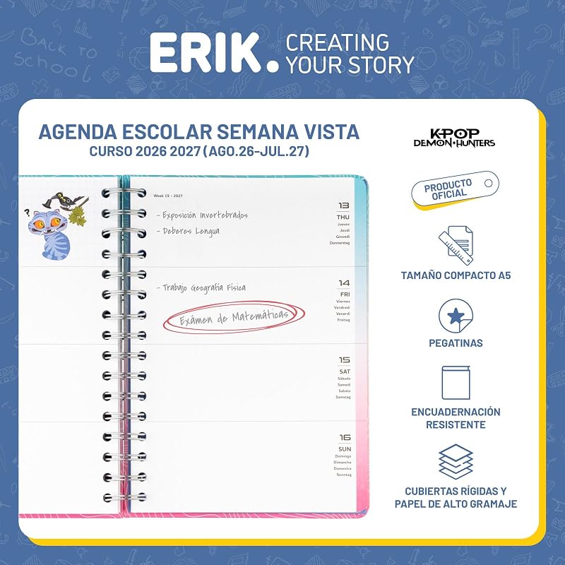 Agenda Escolar 2026 Semana 2027 Ver KPop