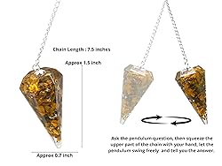 Tiger Eye Orgone Crystal Pendulums for Divination