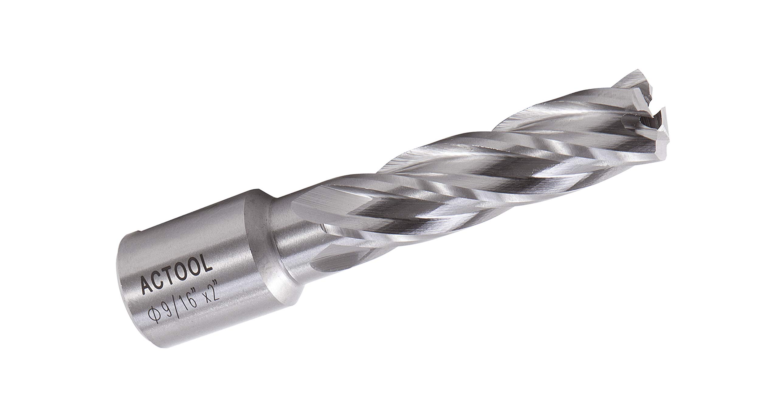 Photo 1 of ACTOOL 9/16" Diameter × 2" Depth of Cut HSS ANNULAR Cutter with 3/4'' Weldon Shank