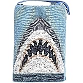Bamboo Trading Shark Bite Club Bag, 7.5-inch Height, Women Accessories, Fashion, Travel Bag
