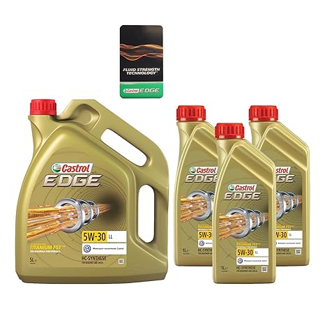 3x 1 L + 5 L = 8 LITER CASTROL EDGE TITANIUM FST™ 5W-30 LL MOTOR-ÖL 31791583