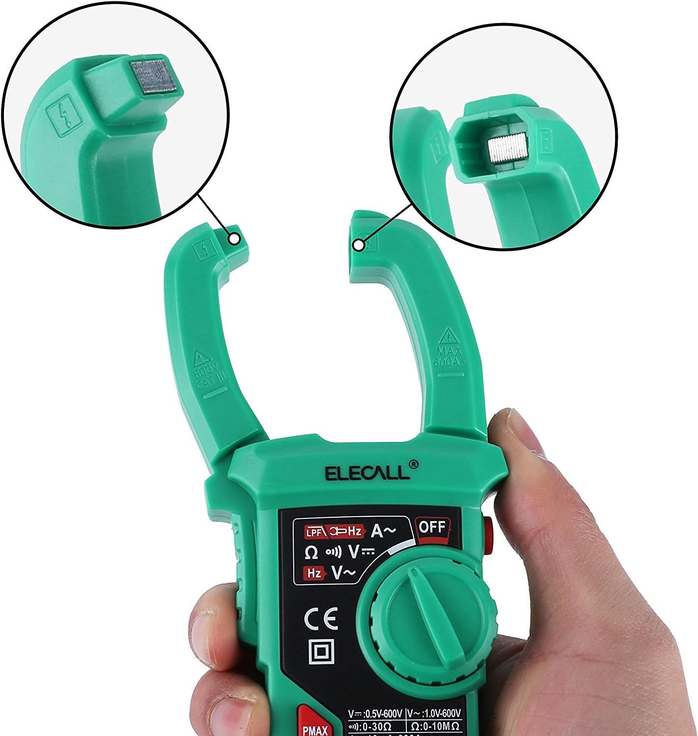 Clamp Multimeter Auto-Ranging Clamp Volt Meter Tester with 6000 Counts AC/DC Current&Voltage NCV TRMS Digital Voltmeter Automotive Volt Meter And Amp Meter