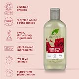 Dr Organic Rose Otto Shampoo Restoring 265ml COSMOS Organic Vegan Cruelty Free view 4