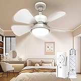 MOTCTQVD Ceiling Fans with Lights, 3000K-6500K 5