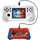 Rhesusco K36 Handheld Game Console - Support 800 Classic Games, Two Players &amp; TV Projection, Portable Retro Handheld with Rechargeable Battery 3.5 Inch Screen, Birthday Gift for Boyfriend(White)