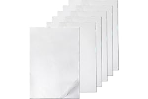 DGQ Self Adhesive Wash Away Stabilizer A4 Size 6 Sheets Fabric-like Blank Printable Water Soluble Stabilizer for Embroidery Hand Sewing Stabilizers