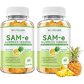 SAM-e L-Tyrosine Gummies with NAC, CoQ10 & Vitamin B Complex, 1600mg SAM e, 1500mg L Tyrosine Supplement for Energy, Cellular Antiox Protection, Neurotransmitter Support, Enhance Emotional Well-being