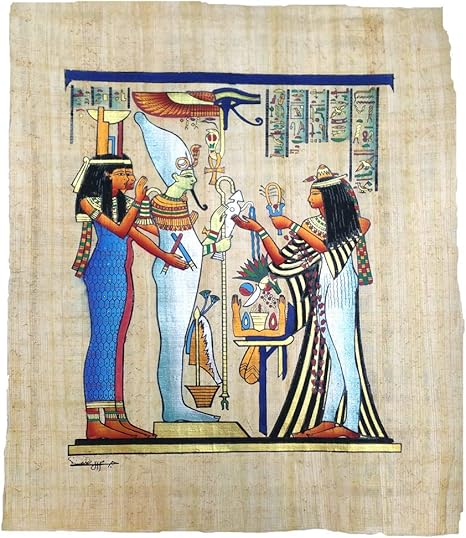 Amazon De Agyptisches Papyrus Original Hergestellt Und Bemalt In Agypten Von Schulern Der Schonen
