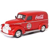 1/43 1945 Panel Delivery Van | Includes Display Base | Collectible 1:43 Scale Diecast Model | Coca-Cola Officially Licensed by Motor City Classics