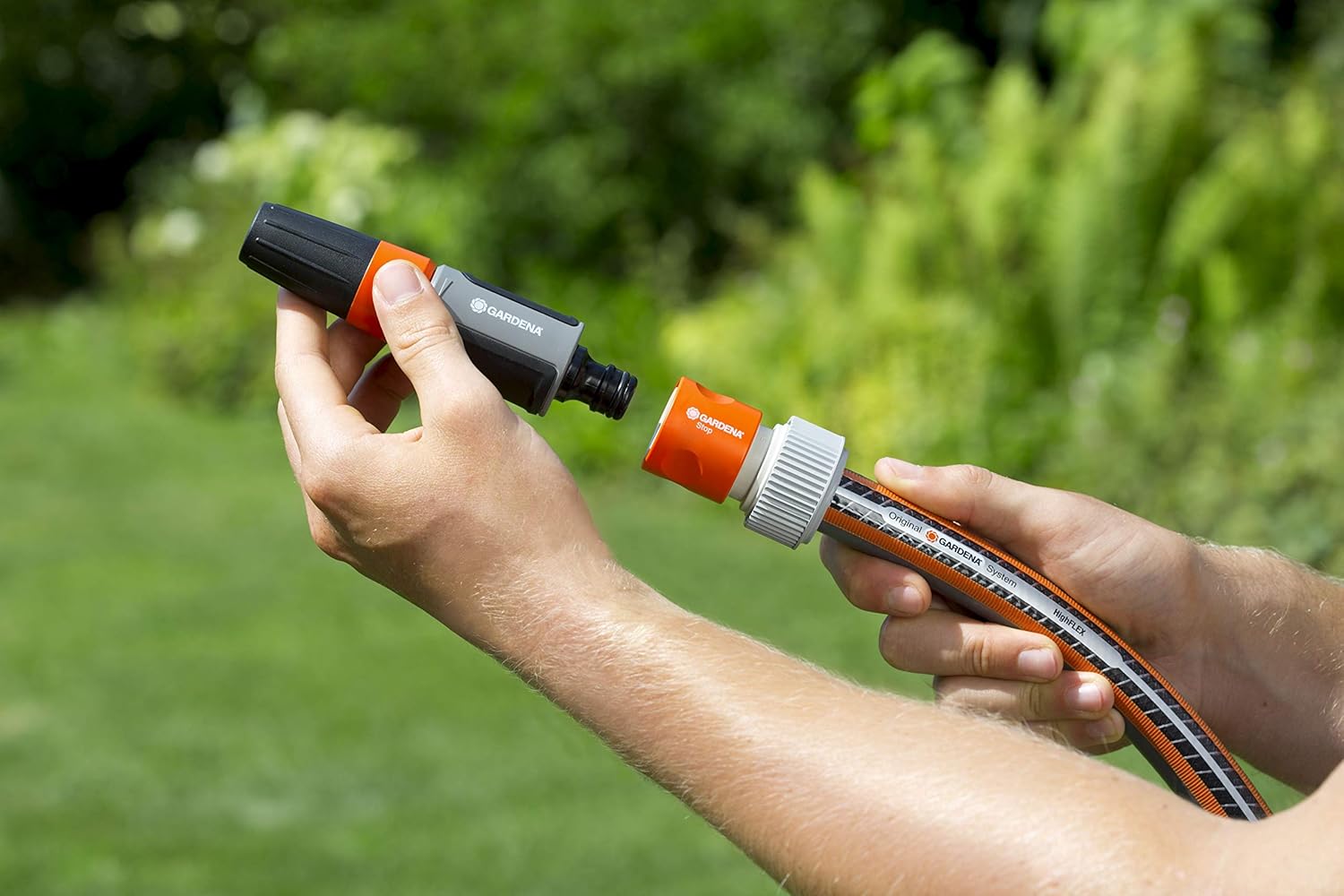 Gardena Profi system transition piece with waterstop: hose piece for connection to the hose end suitable for 19 mm (3/4 inch) - Image 3