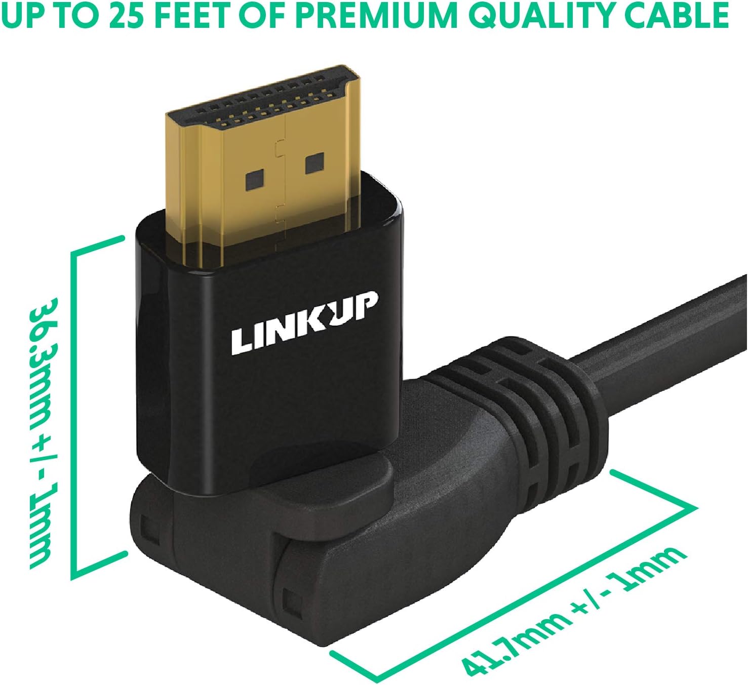 LINKUP - HDMI 4K Cable Ultra HD 360° Angle Swivel Digital Video Cord - Heavy Duty 28AWG - Extreme High Speed 18GB/s - Image 3